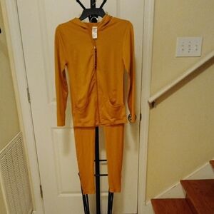 Mustard Yellow Hoodie and Pants Set